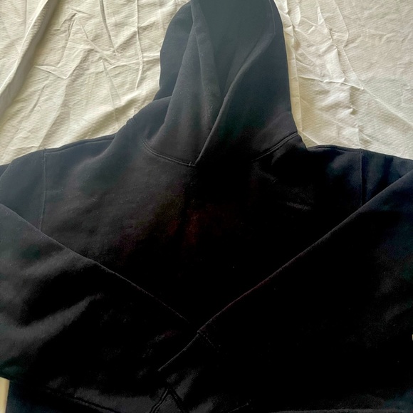 TNA Sweaters - Girl cropped black hoodie